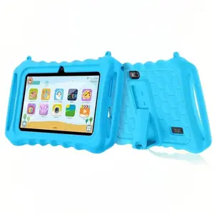 7-inch Kids Tablet Christmas Toddler Tablet 7-inch Android System Dual Cameras Quad-Core Processor Wifi Touchscreen Tablet Supports WiFi & Bluetooth Shockproof Protective Case The Perfect Holiday Gift for Ages 3+ Android Learning Tablet