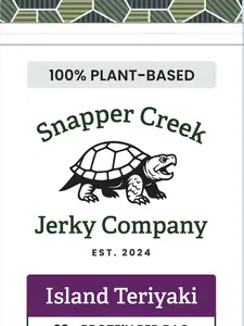 Island Teriyaki Plant Based Jerky; 100% Plant Based; 28 g of protein per bag