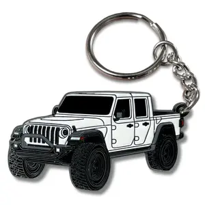 Jeep Gladiator Keychain, Metal Truck Key Chain Accessory, Jeep Gladiator Key Fob Pendant, Off Road Automotive Keyring Gift, Pickup Truck Lover