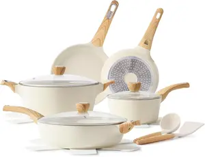 Ceramic Cookware Set, Pots and Pans Set Non Stick, 14-Piece Induction Cookware, Non Toxic Healthy Non Stick Kitchen Cooking Set, with Frying Pans Set, PFAS PTFE PFOA PFOS Free