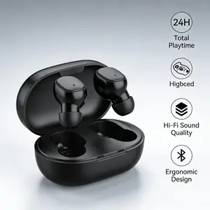 Wireless Earphone, In-ear Design Lightweight Wireless Earbuds with Charging Case, Portable Chargeable Headphone for Gaming, Sports, Office, Home, Audio