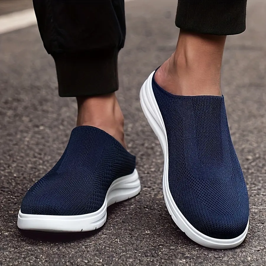Men's Slip-On Walking Shoes, Casual Breathable Fabric Sneakers with a Lightweight Cushioned EVA Sole and Anti-Slip Tread for Everyday Wear, Lightweight Soft Sole