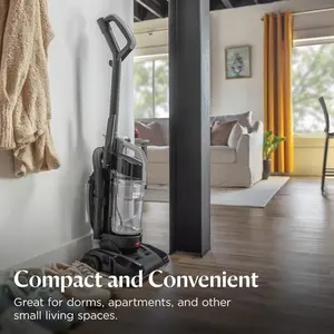 BISSELL PowerForce Compact Bagless Upright Vacuum (Gray & Black) - Lightweight, Powerful Suction, High-Reach Wand for Hard Floors & Carpets