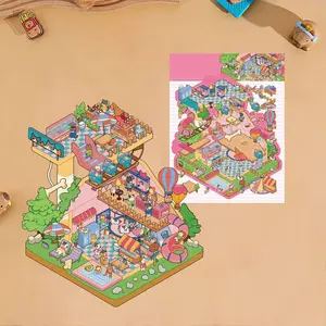 3PCS Cat & Dog Playland 3D Stickers - Creative DIY Pet Theme Decor for Educational Craft & Scrapbooking Stickers Sticker Cards