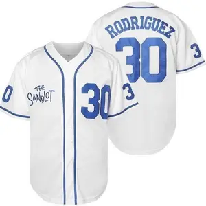 Benny The Jet Rodriguez Sandlot Jersey from Movie - White Blue , Baseball Jersey Shirt, Trendy Jersey Shirt, Sport Jersey for Men and Women