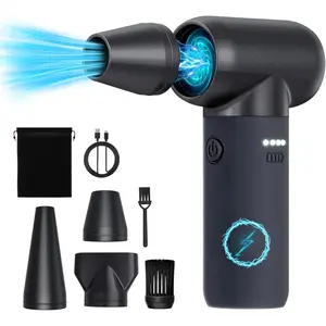 Duster,180000RPM Electric Duster Air Blower,Cordless Rechargeable Mini Dust Blower,3 Gear Jet Fan for PC Keyboard   Outdoor House Cleaning-Black