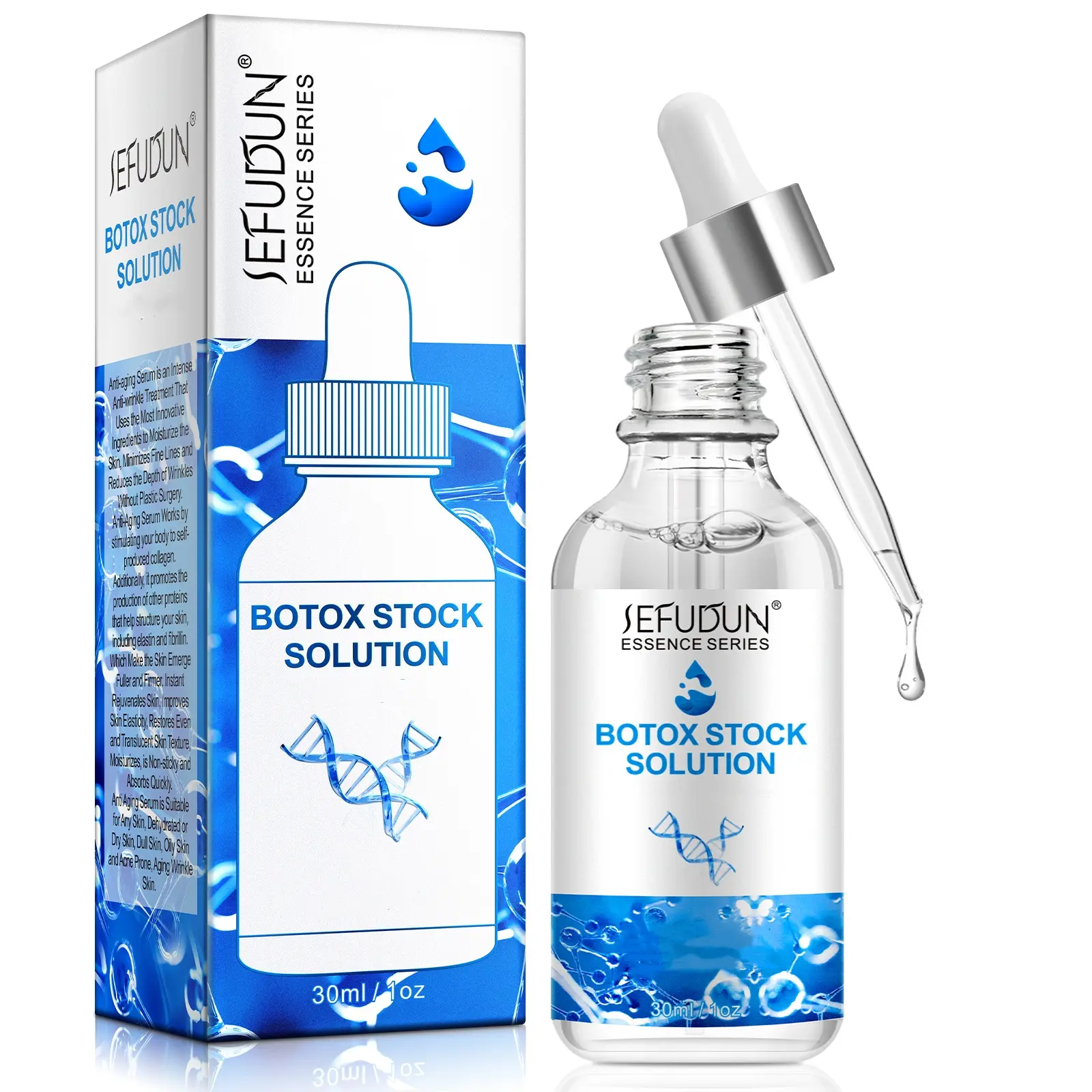 Sefudun Stock Solution Serum, Hydrate and Plumps Skin, Moisturize Skincare Comfort Skin Repair Hyaluronic Acid Moisturizer Essence Rejuvenating