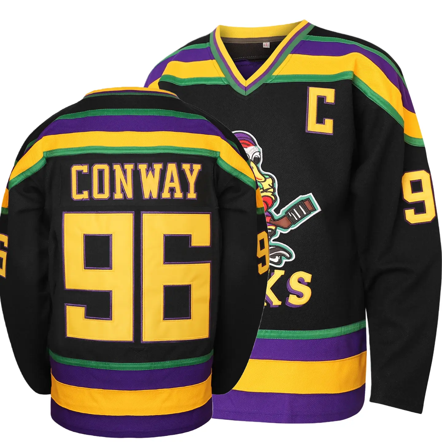 Mighty Ducks Jersey #96 Charlie Conway #99 Adam Banks #33 Greg Goldberg #66 Gordon Bombay Movie Hockey Jersey Sports Fan Outdoors Big&Tall Athletic Hoodies Athletic T Shirt