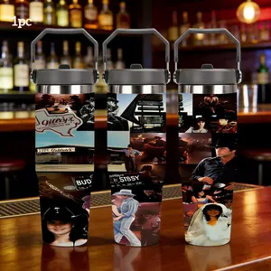 1pc 30oz Bud & Sissy: Texas Nightclub Cowboy Love Story Stainless Steel Vacuum Insulated Cup, Dual-Layer Leak-Proof Travel Mug, Keeps Drinks Hot/cold, Ideal for Camping Office Travel