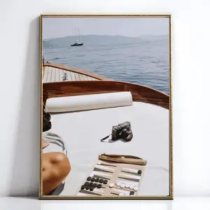 Yacht Print Backgammon Boat Sailing Poster