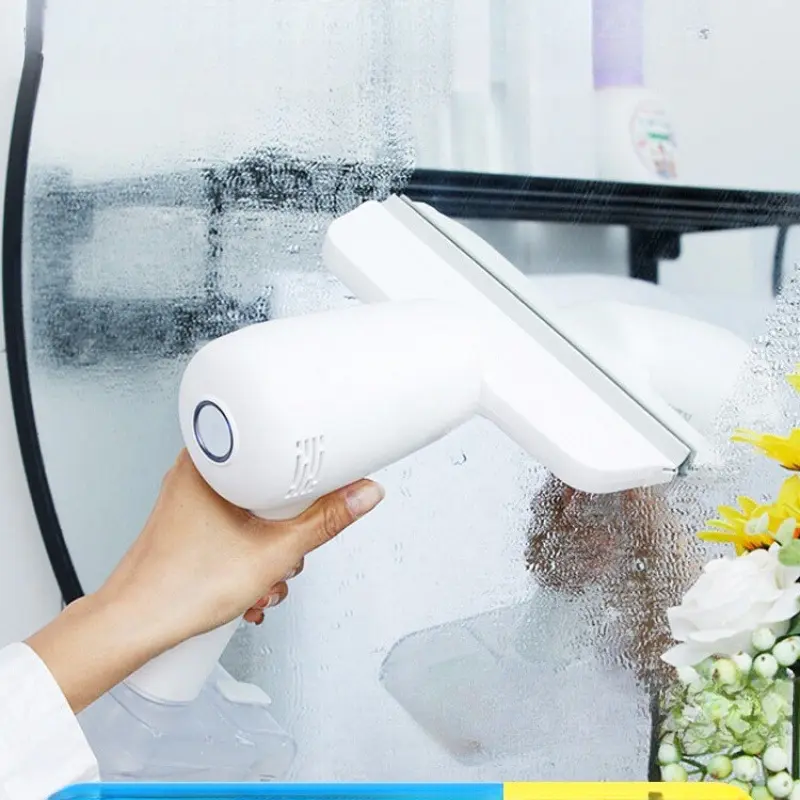 Cordless Rechargeable Wireless Electric Window Cleaning Robot - 30*20cm Lightweight Compact Glass Wiper with 1-Button Operation, for Home Windows/Mirrors, Compact and Easy to Store Household Appliance for All Family Members, One Button