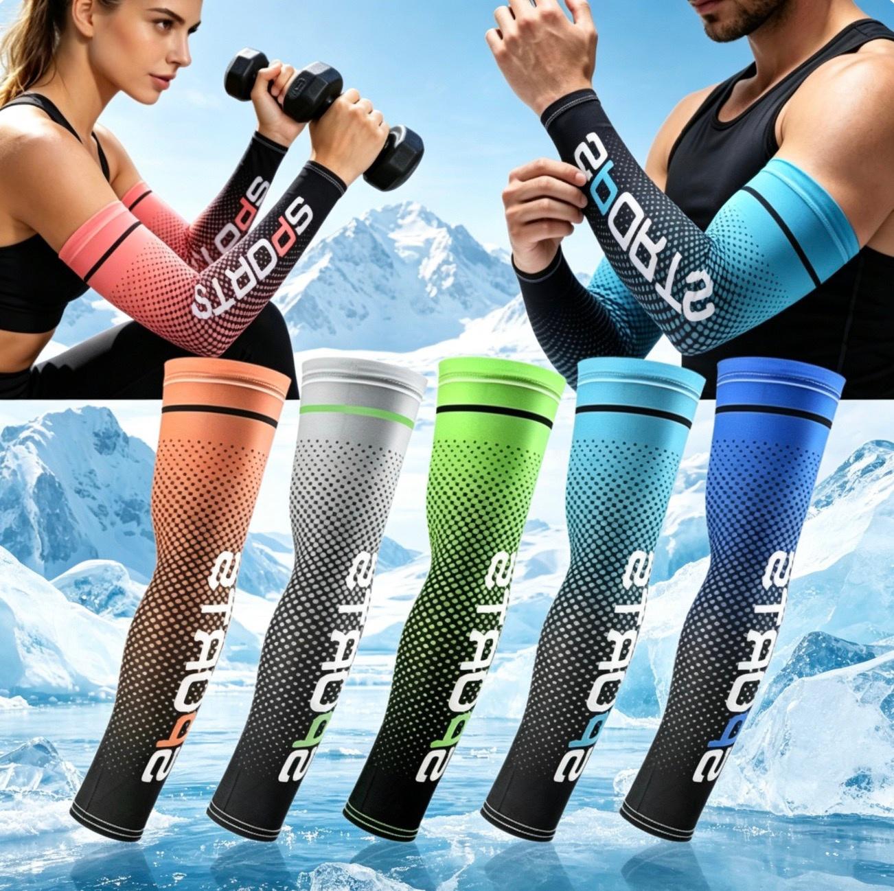 5 Pairs Cooling UV Arm Sleeves – Lightweight, Breathable, Comfortable, Sweat-Resistant, Soft & Stretchy, Perfect for Sun Protection, Outdoor Sports, Travel, Hiking, Running, Cycling and Summer Fun