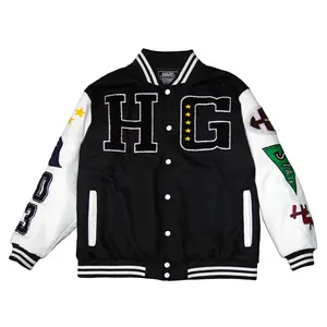 HG 5 Star Letterman Jacket - Black/White/Multi