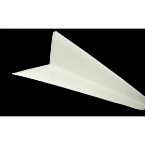 Fluorolite Plastics F-0382 Under Cabinet Light Lens 2 1/2" x 1 1/2" Ribbed White Acrylic LED Diffuser for Light Wrap Around Series Made in USA