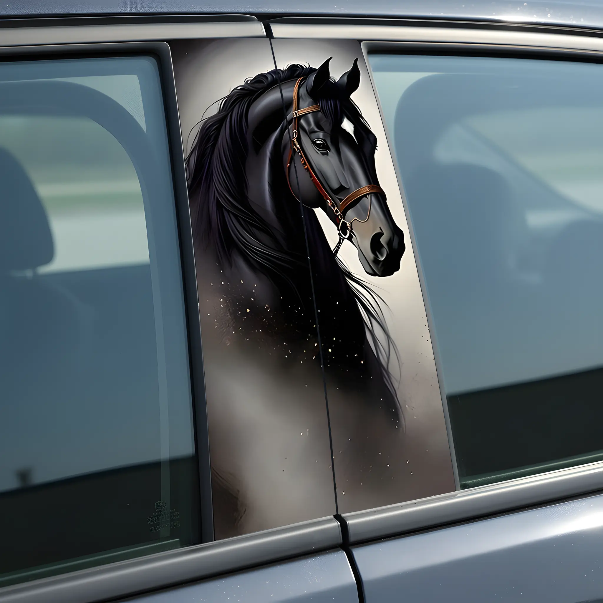Horse Carb-pillar Sticker - Unique Horse Design for Horse Enthusiasts - Easy to Install - Stylish Upgrade for Your Horse's Appearance