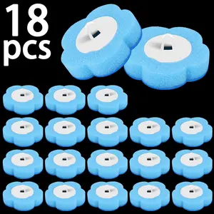 Blue Disposable Sponge Replacement Brush Heads, Bathroom Toilet Cleaning Set, 18pcs/25pcs/36pcs, Bath Accessories, Bathroom Cleaning Tool