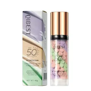 3PCS 3-in-1 Color Correcting Face Primer SPF 50+ PA+++ – Sunscreen Makeup Base, Tone-Up Cream, Hydrating, Oil Control & Pore Blurring Primer for Smooth Radiant-Looking Skin
