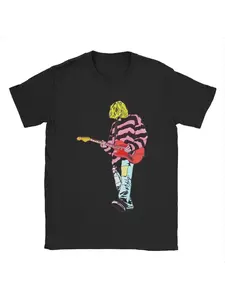 Kurt Cobain T Shirts Stylish Versatile Men Women Harajuku Short Sleeve Fashion Vintage Streetwear Amusing Unisex Tops