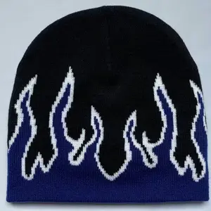 Dark Blue Flame Beanie