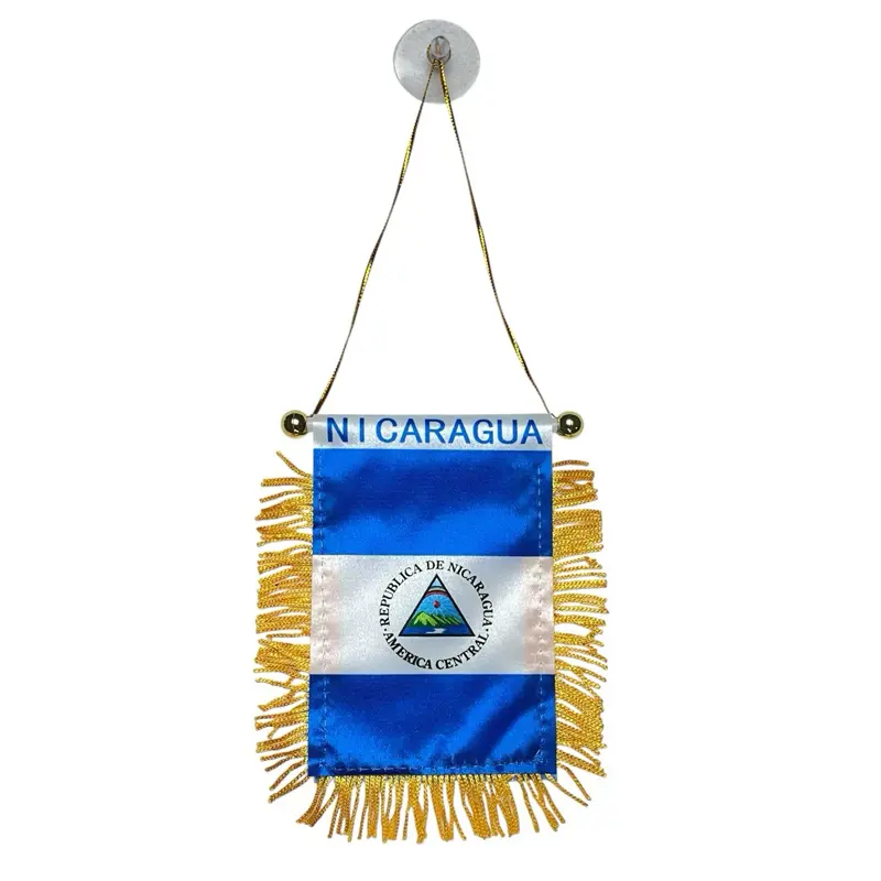 Nicaragua Flag, Mini Banner, Car Mirror, Window Decor Hanging Ornaments Hangable Decoration