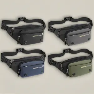 MOJOYCE Fanny Pack Adjustable Strap Fitness Mobile Phone Bag Wear-Resistant Nylon Running Bags for Outdoor Sports Large Capacity Multiple Pockets