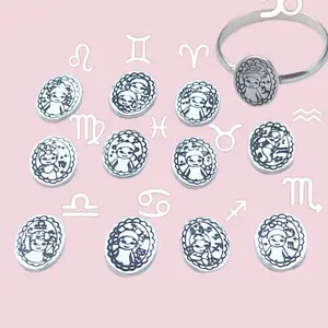 Baby doll zodiac  sterling silver ring