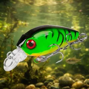 Hard Swimbait Lure 45mm 3.8g Topwater Minnow Realistic Action Bass Fishing Lure Saltwater Freshwater casting with Rustproof treble Hooks All Weather