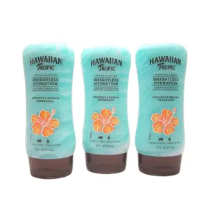 Hawaiian Tropic 6oz. Weightless Hydration After Sun Lotion with Aloe - Lot of 3