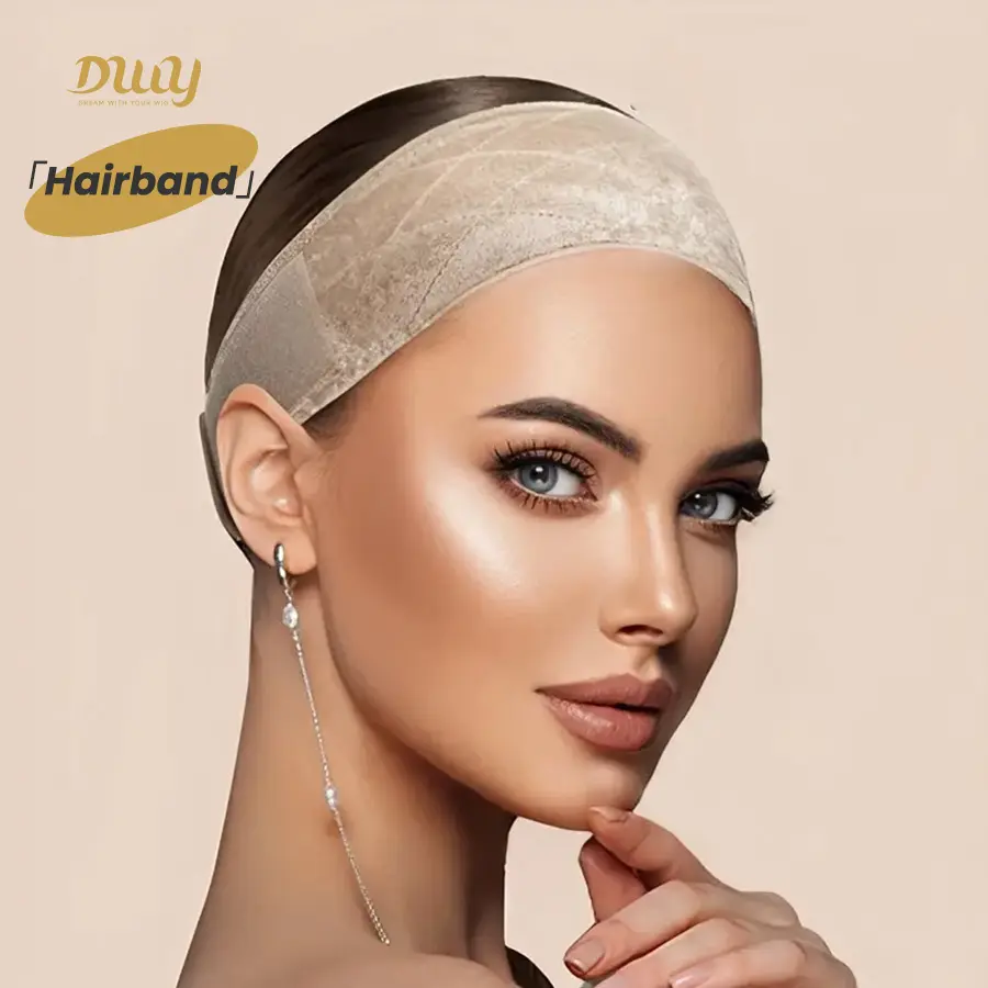 DWY Women's Adjustable Nude Wig Grip Band - Comfortable Elastic Headband for a Secure, Non-Slip Hold for Wigs, Wigs For Women