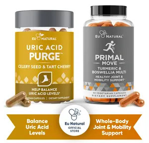 Eu Natural Maximum Mobility Bundle - Uric Acid Purge & Primal Move - Advanced Joint Support Bundle with Tart Cherry, Celery Seed, Turmeric, Boswellia & Multivitamin