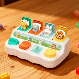 Animal Toy for Kids, Early Education Interactive Fun Activity, Toddler Busy Board, Color Sorting Sensory Switch Box, 18-36 Months Boys Girls Gift