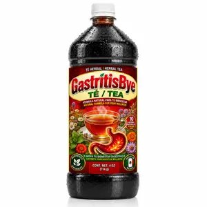 Gastritis Bye Herbal Tonic 1L  (33.3 Fl Oz) | Powerful Botanical Blend with Nopal, Cuachalalate, Maguey, Malva, Verbena, Menta, Manzanilla| Traditional Herbal Wellness Drink
