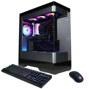 CyberPowerPC SLC11040CPGV2 Gaming Desktop PC, AMD Ryzen 7 9850X3D, 32GB DDR5, GeForce RTX 5080 16GB, 2TB PCIe 4.0 NVMe SSD, WiFi/BT, RGB Gaming Keyboard/Mouse & Windows 11 Home
