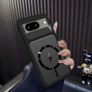 Lightning Bolt Design Gloss MagSafe Compatible Shockproof Protective Cover with Precision Magnet Ring for [Google Pixel 8a] 952