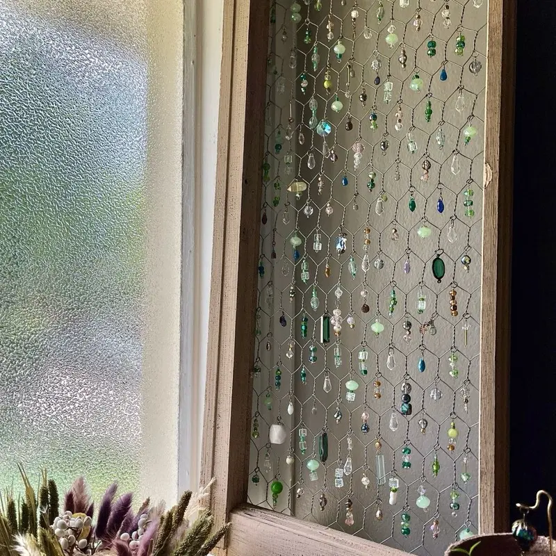 Decor Hangable Chalkboard Glass Beads/Crystal Suncatcher Decoration