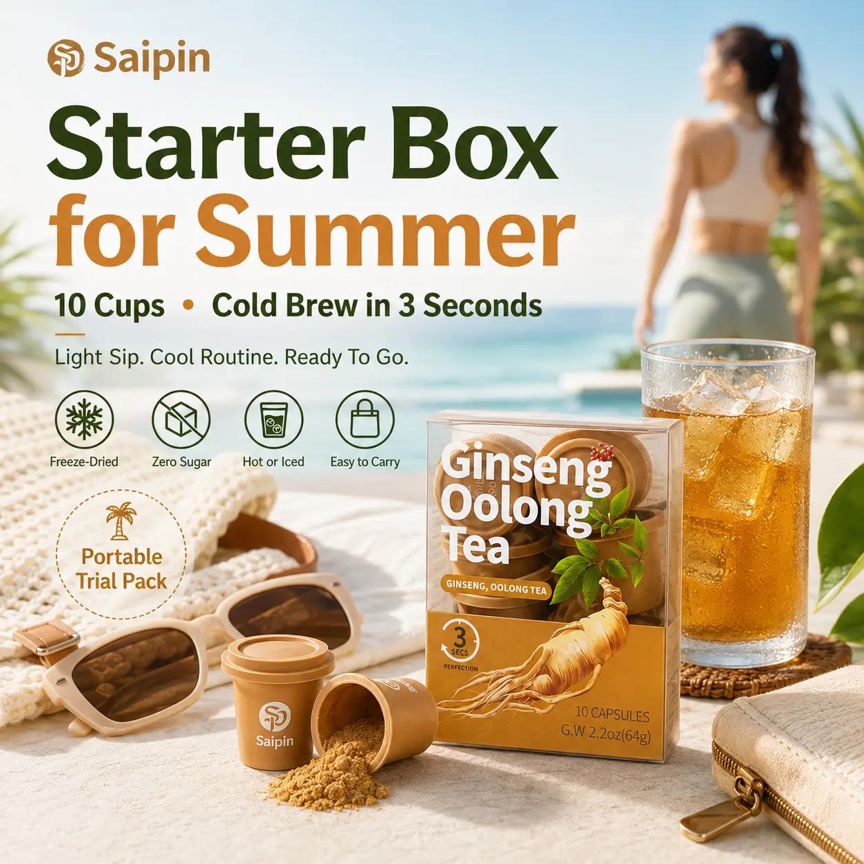 Loaded Tea / Energy Drink Mix / Pre-Workout / Sugar-Free Non-GMO Calm Power for Work Gym & Immune Support Endurance