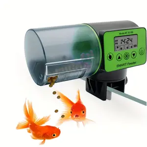 Adjustable Smart Automatic Fish Feeder, Fish Tank Auto Feeding Dispenser With LCD Indicates, Timer Aquarium Accessories Feeder