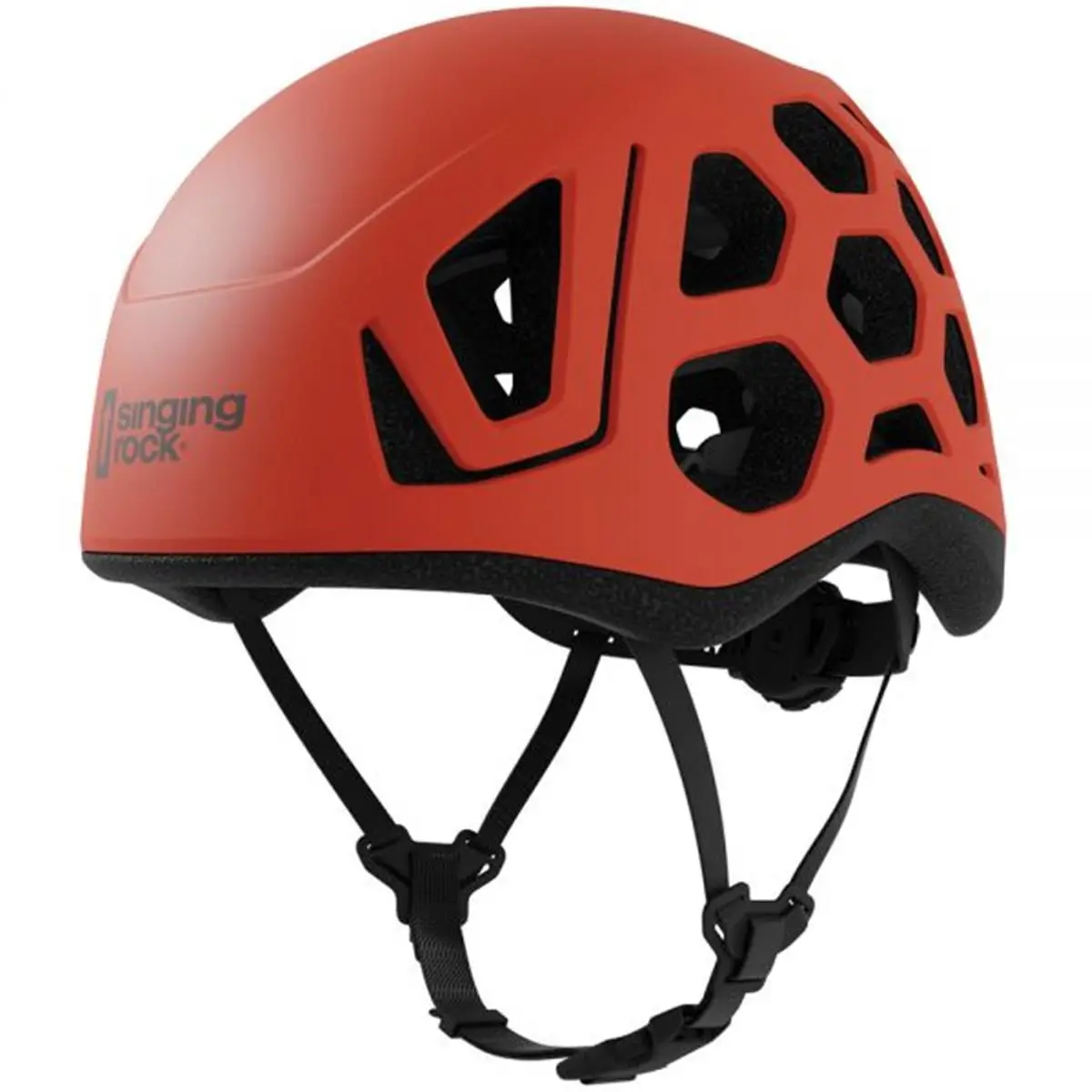 212 MAIN Singing Rock Hex Helmet - Fox Red, Medium, Ventilated Rock Climbing Protective Gear, Adjustable Dial