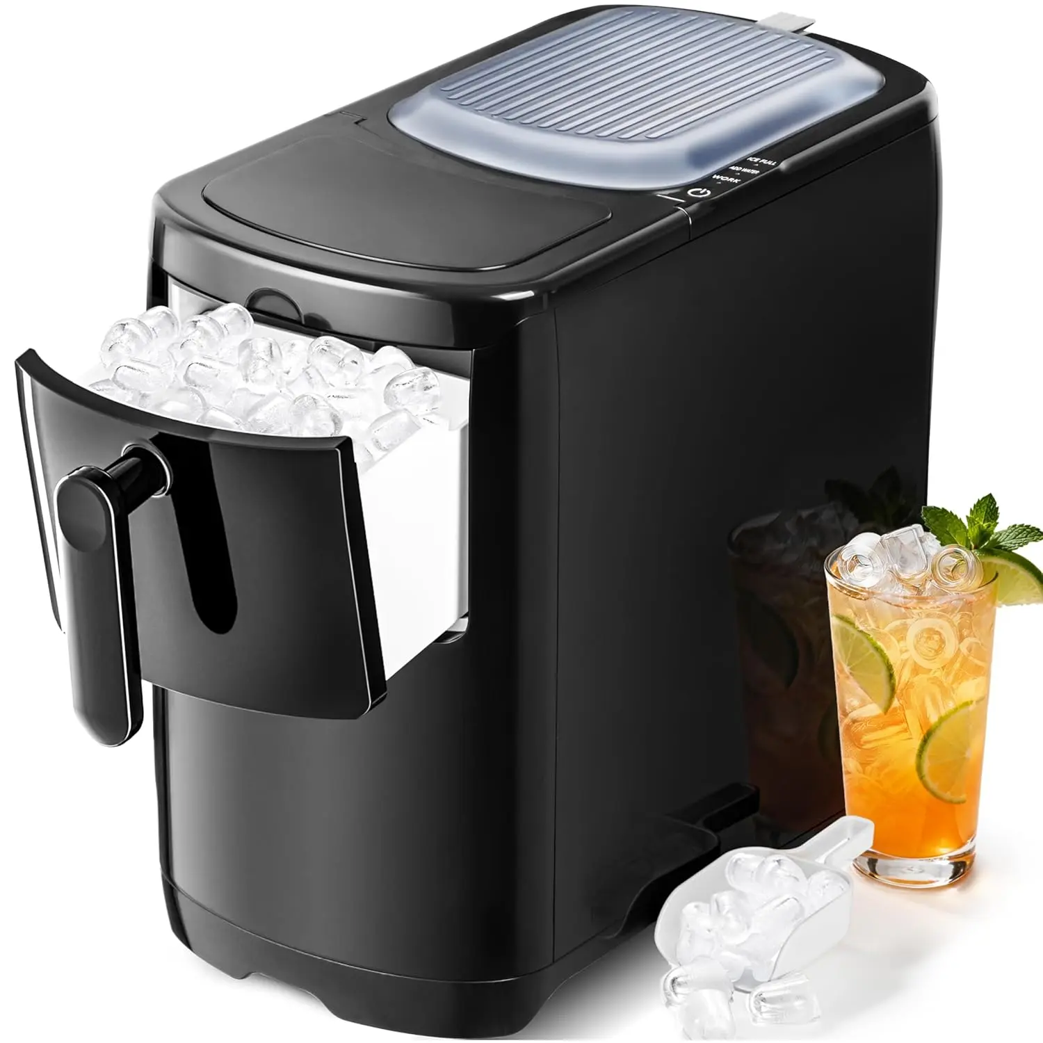 Portable Countertop Ice Maker with Self-Cleaning, 18Lbs/24H, One-Touch Operation, Ice Scoop for Home, Kitchen, Office,summerwins tiktokshopbacktoschool