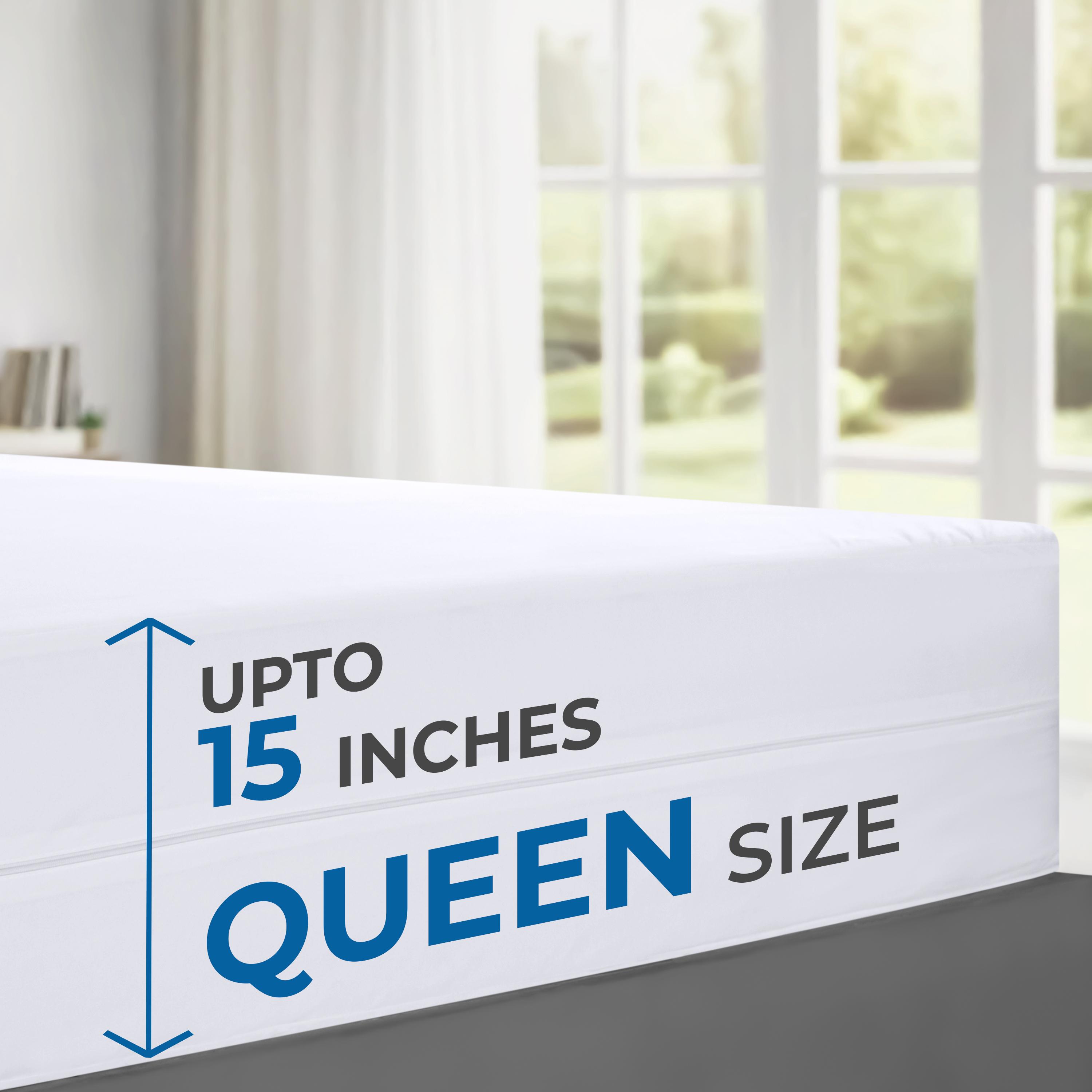Utopia Bedding Zippered Mattress Encasement Queen | 100% Waterproof & Bed Bug Proof Protector | 6-Sided Cover, Washable & Durable - White (60x80x15) Utopia Bedding Zippered Mattress Encasement Queen | 100% Waterproof & Bed Bug Proof Protector | 6-Sided Cover, Washable & Durable - White (60x80x15)