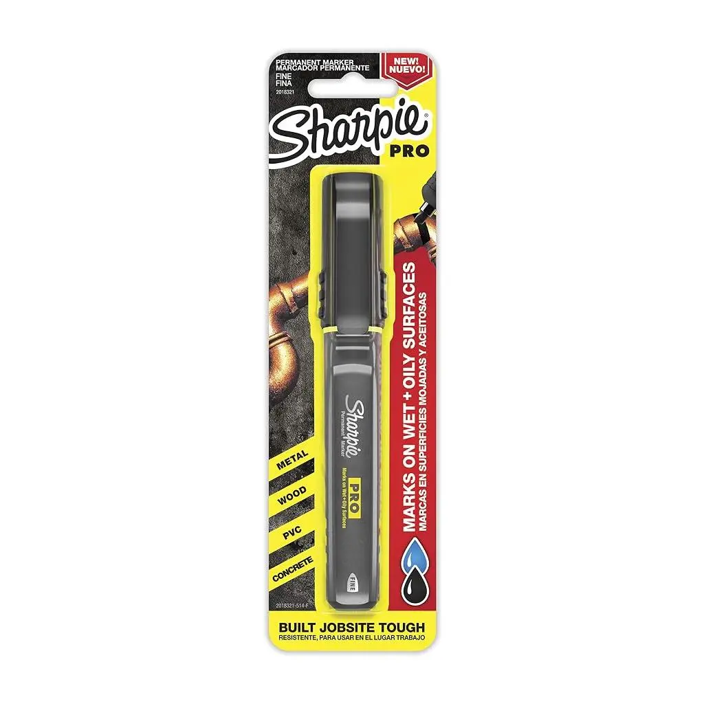 Sharpie Pro Permanent Marker, Fine Point, Black Marker (2018321)