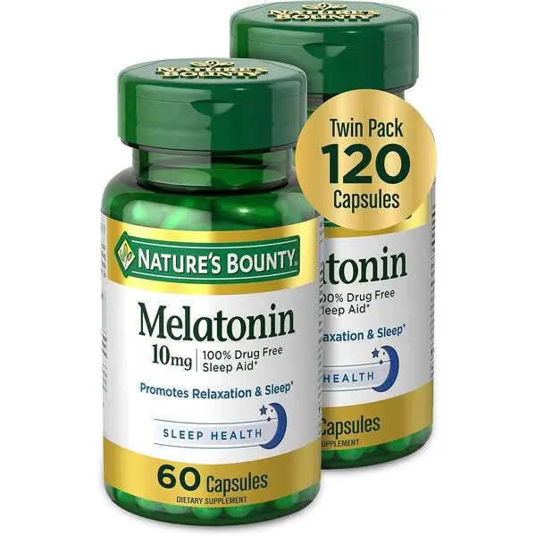 Nature's Bounty Melatonin 10mg, Promotes Relaxation and Sleep Health