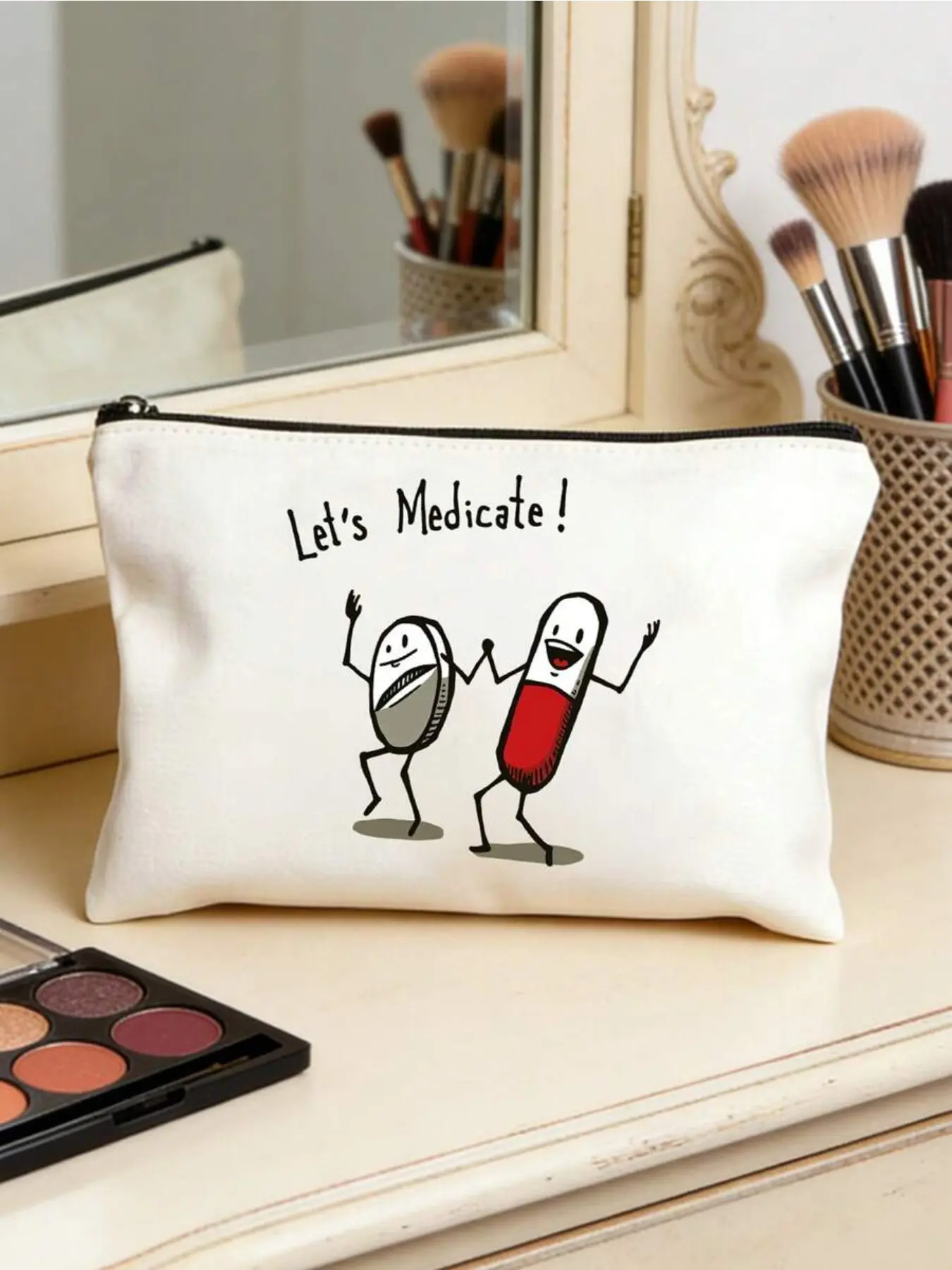 Portable travel medical bag with "My Medicine Pack" and pill pattern, portable camping medicine bag, compact first aid kit, travel and home portable storage bag versions, Emergency Bag