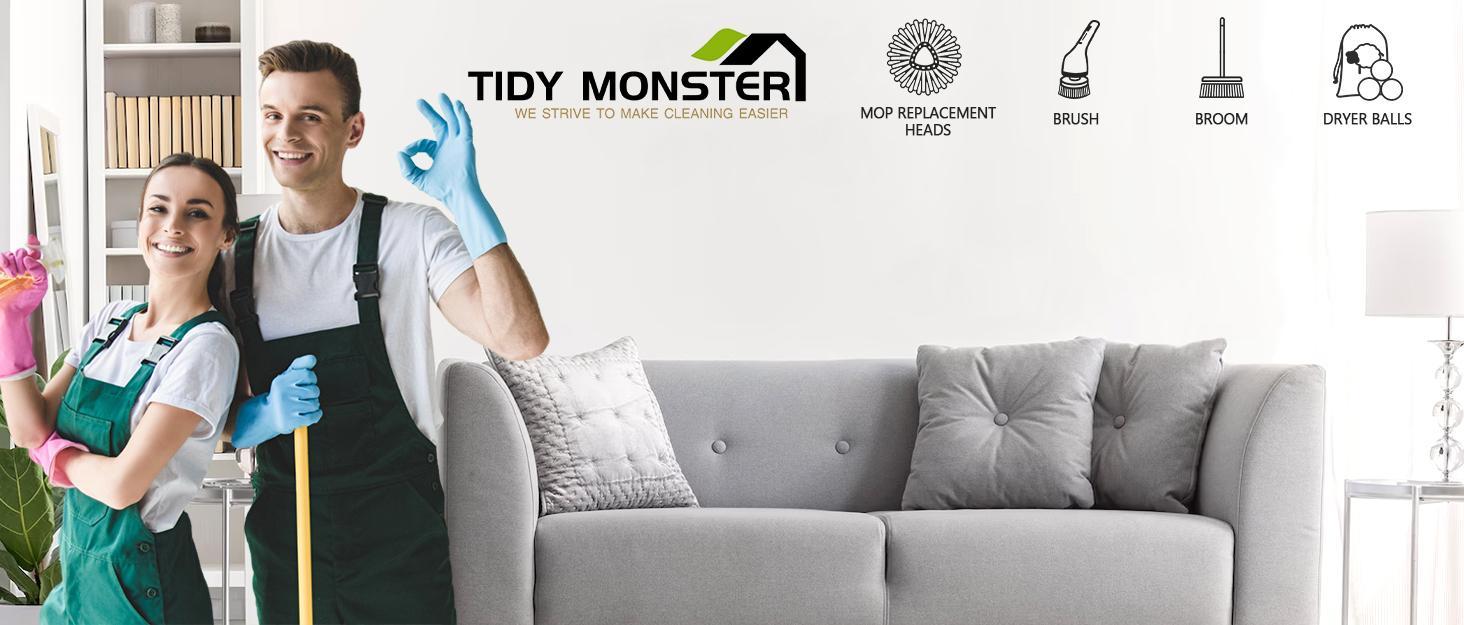 BONISON 3 Pack Spin Mop Replacement Heads for All 360° Spin Mop Systems – High Quality Microfiber Material, Suitable for Wet & Dry Use