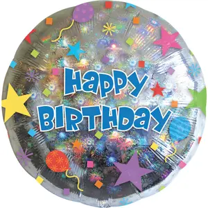 Vibrant 18" Happy Birthday Foil Balloon