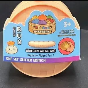 Viral Squishy Bun Dumpling Glitter Rare Five Below Limited Edition 2026 NEW, Anxiety Relief Products, Decompression Squeeze