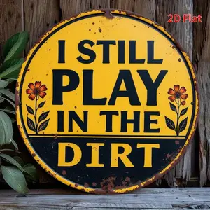 Vintage Round Iron Sign, Easy Hang Decor for Bedroom Kitchen Dining Room, Perfect Home Office Gift, Unique Wall Decoration, 7.87x7.87 Inch, Home Decor Products