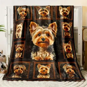 A Yorkshire Terrier High Definition Printed Polyester Blanket For RV - Soft, Lightweight, Versatile For Travel, Camping And Home Decor - For All Seasons