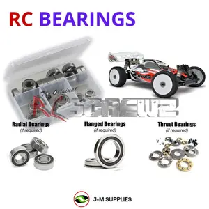 RCScrewZ Rubber Shielded Bearing Kit ofn081r for Ofna/Hobao Hyper VS Nitro 1/8 Buggy (#14381) | SET