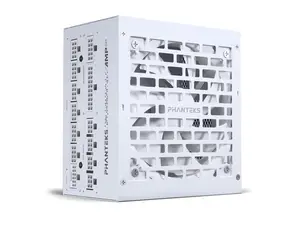 Phanteks AMP GH 750W Gold Power Supply, ATX 3.1 and PCIe 5.1 Platform, Fully Modular Individual Cables, Silent Fanless mode, White.